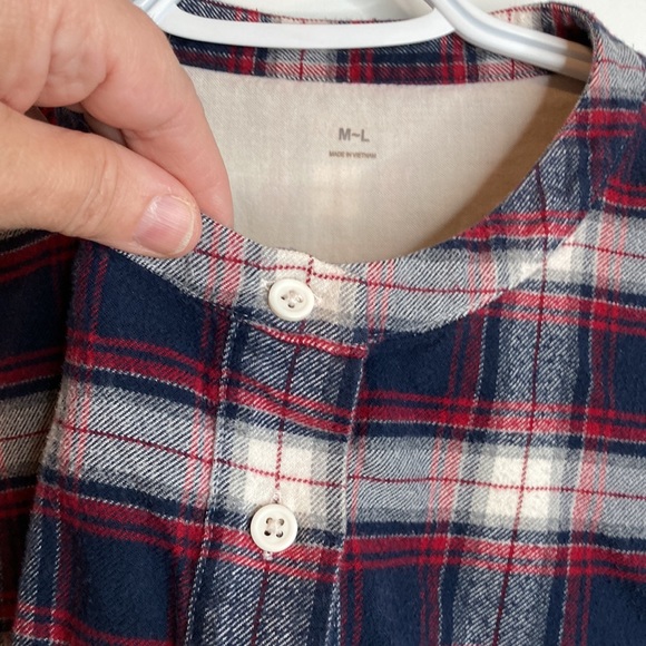 Plaid Half Button Up Long Sleeve Shirt - Picture 4 of 10